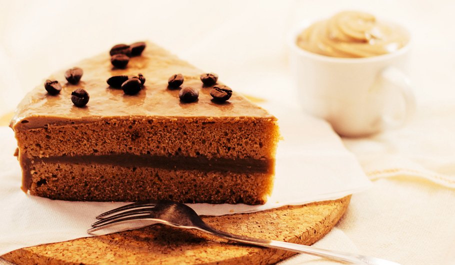 Torta al caffè, ricetta vegana, alta pasticceria, scuola cucina LUMEN